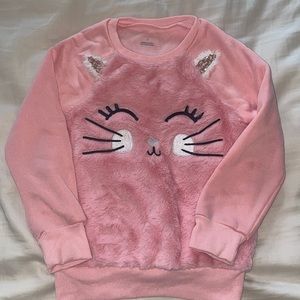 ✨GIRLS LONG SLEEVE KITTY SWEATER✨NEVER WORN